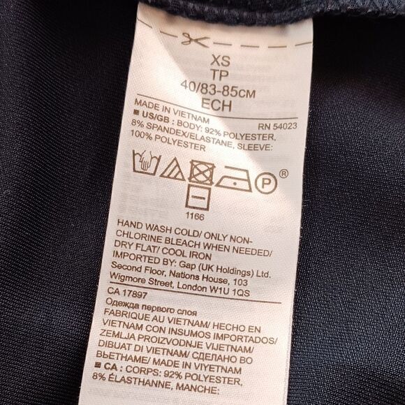 Banana Republic Stretch Crepe Top with Sheer Short Sleeves with Grosgrain XSMALL - Picture 9 of 9